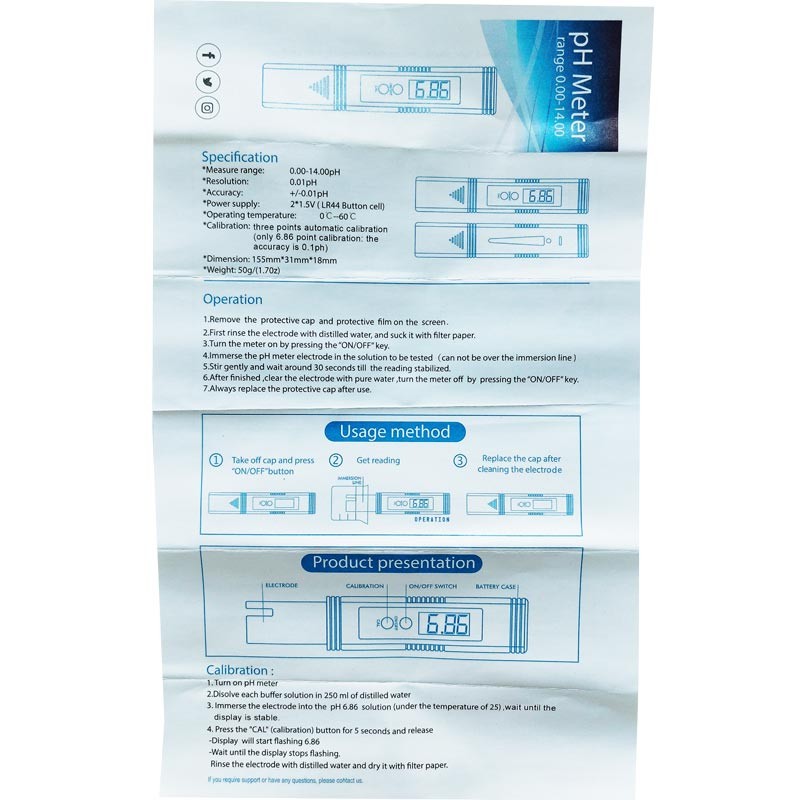 محلول کالیبره دو عددی PH و EC ، TEMP،  TDS