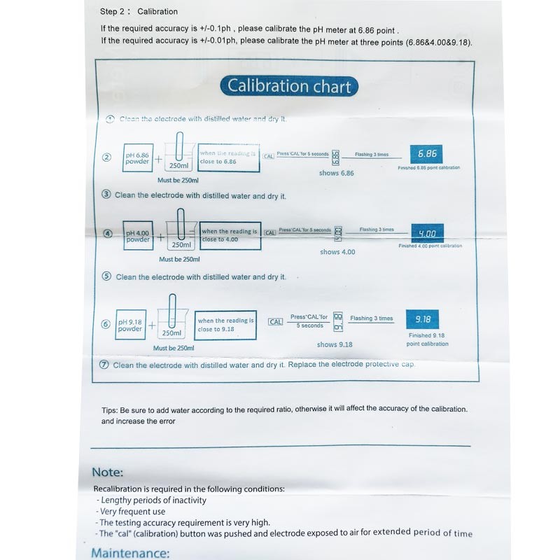 محلول کالیبره دو عددی PH و EC ، TEMP،  TDS
