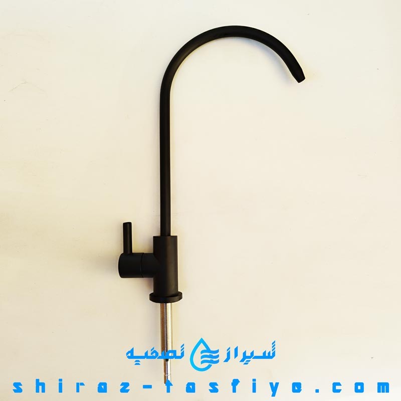 شیر روی سینک تصفیه آب خانگی رنگ مشکی مات