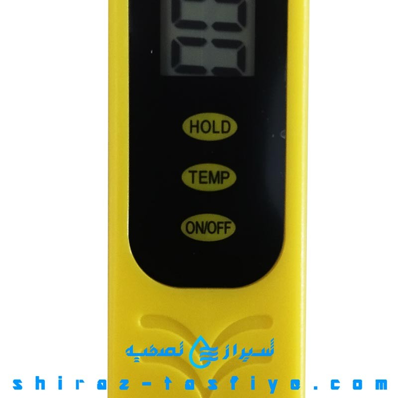 دکمه سختی سنج ساده ارزان قیمت زردرنگ خانگی TDS METER