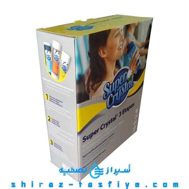 پکیج فیلتر سوپر کریستال تایوان مرحله 1 و 2 و 3 پیش تصفیه خانگی SUPER CRYSTAL