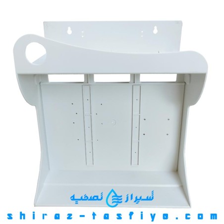 شاسی و پایه دستگاه تصفیه آب خانگی جنس پلاستیکی و محل گیج کوچک شاسی و پایه دستگاه تصفیه آب خانگی جنس پلاستیکی و محل گیج کوچک
