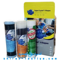 پکیج فیلتر سوپر کریستال تایوان مرحله 1 و 2 و 3 پیش تصفیه خانگی SUPER CRYSTAL