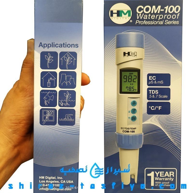 تستر TDS/EC/TEMP مدل COM-100 از کمپانی HM کره