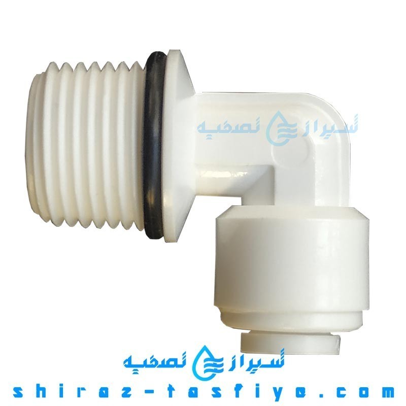 زانویی پمپ برند ارگانیک سایز 1/4 شیلنگ و رزوه 3/8 فیتینگ MALE ELBOW 3/8 NPTF