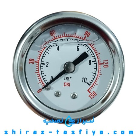 گیج فشار تابلویی سایز کوچک تصفیه آب خانگی گیج فشار تابلویی سایز کوچک تصفیه آب خانگی