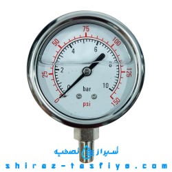 گیج فشار بزرگ رزوه کوچک ساخت چین