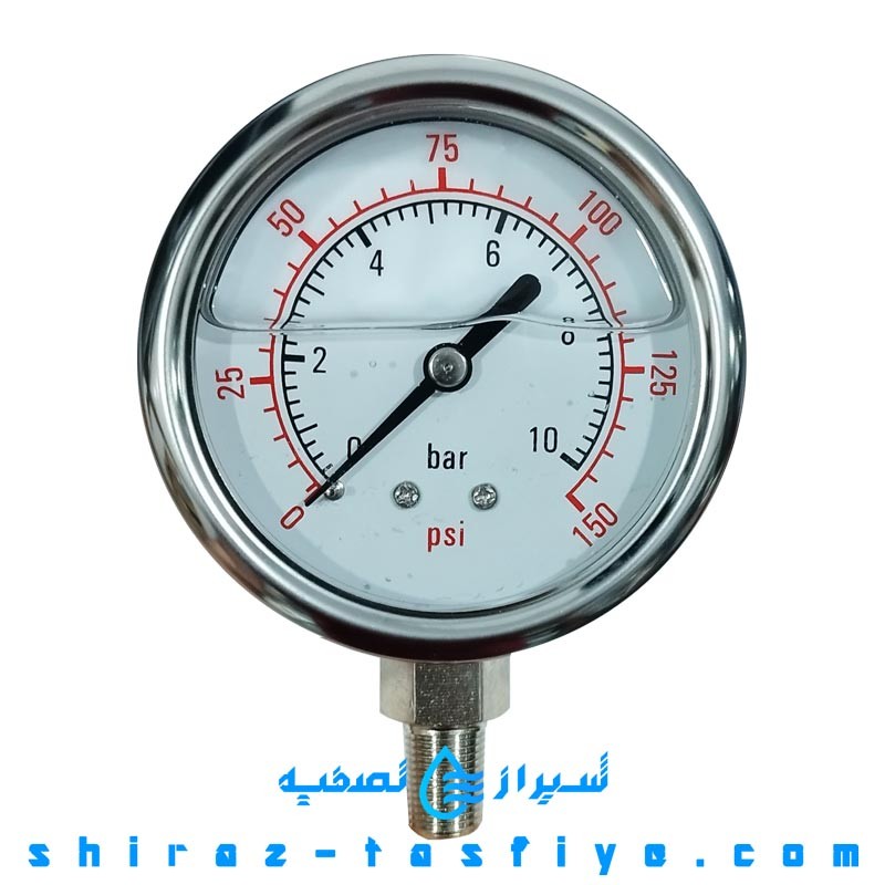 گیج فشار بزرگ رزوه کوچک ساخت چین