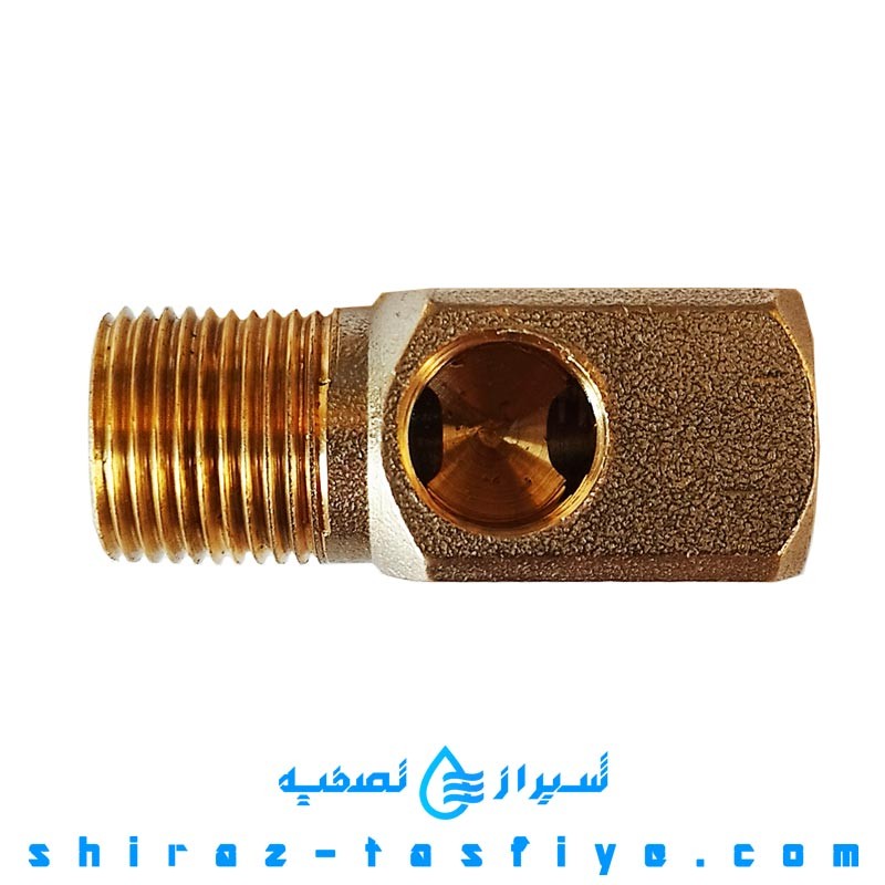 سه راهی فلزی ورودی جهت انشعاب تصفیه آب خانگی جنس برنج
