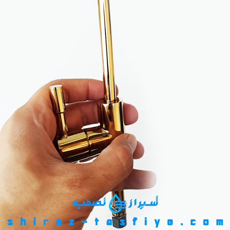 شیر برداشت تصفیه آب خانگی رنگ طلایی براق