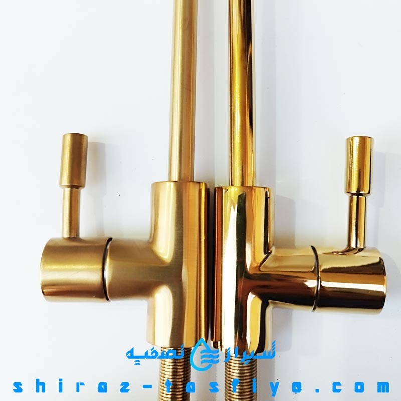 مقایسه شیر برداشت تصفیه آب خانگی رنگ طلایی مات و براق