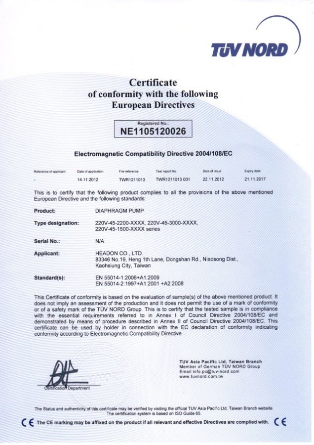 HEADON CERTIFICATION