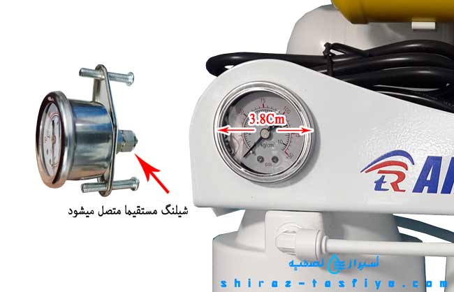 سایز و نمونه گیج فشار کوچک تابلویی