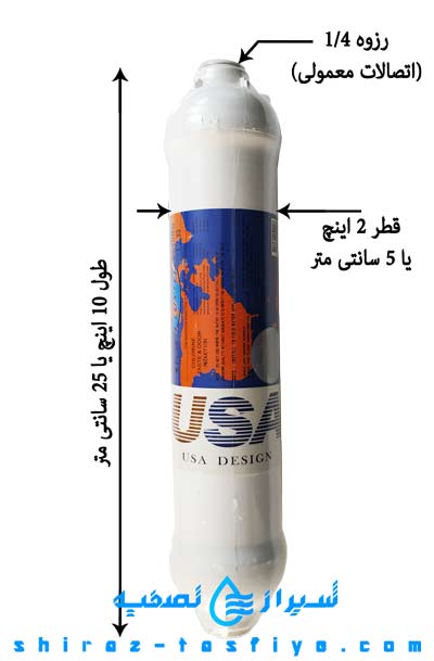 سایز فیلتر های پست کربن فلاکس تک fluxtek